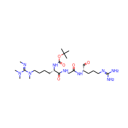 C/N=C(\N(C)C)N(C)CCCC[C@H](NC(=O)OC(C)(C)C)C(=O)NCC(=O)N[C@H](C=O)CCCN=C(N)N ZINC000029343156