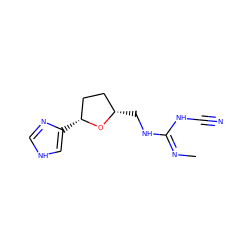 C/N=C(\NC#N)NC[C@H]1CC[C@@H](c2c[nH]cn2)O1 ZINC000013524084