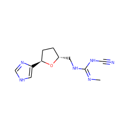 C/N=C(\NC#N)NC[C@H]1CC[C@H](c2c[nH]cn2)O1 ZINC000008564869