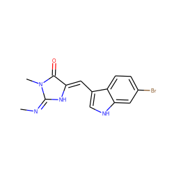 C/N=C1/N/C(=C\c2c[nH]c3cc(Br)ccc23)C(=O)N1C ZINC000013371045