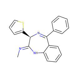 C/N=C1\Nc2ccccc2C(c2ccccc2)=N[C@@H]1c1cccs1 ZINC000040380698