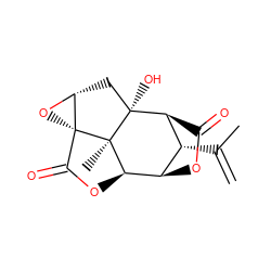 C=C(C)[C@H]1[C@@H]2C(=O)O[C@H]1[C@H]1OC(=O)[C@@]34O[C@@H]3C[C@]2(O)[C@@]14C ZINC000004098166