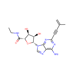 C=C(C)C#Cc1nc(N)c2ncn([C@@H]3O[C@H](C(=O)NCC)[C@@H](O)[C@H]3O)c2n1 ZINC000012405635