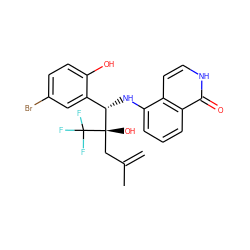 C=C(C)C[C@@](O)([C@@H](Nc1cccc2c(=O)[nH]ccc12)c1cc(Br)ccc1O)C(F)(F)F ZINC000013982059