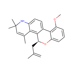 C=C(C)C[C@@H]1Oc2cccc(OC)c2-c2ccc3c(c21)C(C)=CC(C)(C)N3 ZINC000029410622