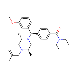 C=C(C)CN1C[C@H](C)N([C@H](c2ccc(C(=O)N(CC)CC)cc2)c2cccc(OC)c2)C[C@H]1C ZINC000022939653