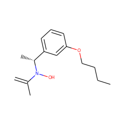 C=C(C)N(O)[C@H](C)c1cccc(OCCCC)c1 ZINC000029569702