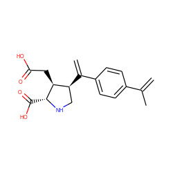 C=C(C)c1ccc(C(=C)[C@H]2CN[C@H](C(=O)O)[C@H]2CC(=O)O)cc1 ZINC000013758383