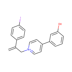 C=C(C[n+]1ccc(-c2cccc(O)c2)cc1)c1ccc(I)cc1 ZINC000029135053