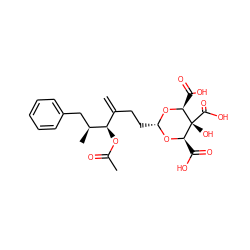 C=C(CC[C@H]1O[C@H](C(=O)O)[C@@](O)(C(=O)O)[C@H](C(=O)O)O1)[C@@H](OC(C)=O)[C@@H](C)Cc1ccccc1 ZINC000253664721