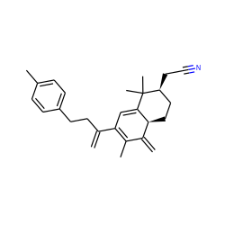 C=C(CCc1ccc(C)cc1)C1=C(C)C(=C)[C@@H]2CC[C@H](CC#N)C(C)(C)C2=C1 ZINC000043071130