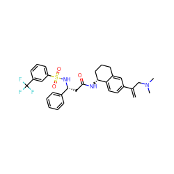 C=C(CN(C)C)c1ccc2c(c1)CCC[C@H]2NC(=O)C[C@@H](NS(=O)(=O)c1cccc(C(F)(F)F)c1)c1ccccc1 ZINC000058482522