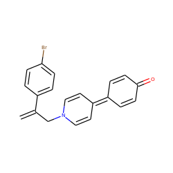 C=C(CN1C=CC(=C2C=CC(=O)C=C2)C=C1)c1ccc(Br)cc1 ZINC000377820815