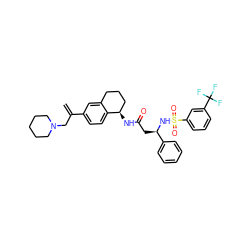 C=C(CN1CCCCC1)c1ccc2c(c1)CCC[C@H]2NC(=O)C[C@@H](NS(=O)(=O)c1cccc(C(F)(F)F)c1)c1ccccc1 ZINC000058583884