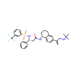 C=C(CNC(C)(C)C)c1ccc2c(c1)CCC[C@H]2NC(=O)C[C@@H](NS(=O)(=O)c1cccc(C(F)(F)F)c1)c1ccccc1 ZINC000058583310