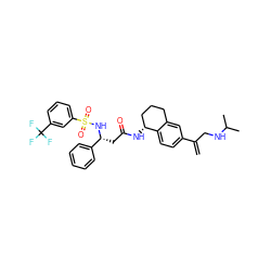 C=C(CNC(C)C)c1ccc2c(c1)CCC[C@H]2NC(=O)C[C@@H](NS(=O)(=O)c1cccc(C(F)(F)F)c1)c1ccccc1 ZINC000058583312