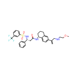 C=C(CNCCOC)c1ccc2c(c1)CCC[C@H]2NC(=O)C[C@@H](NS(=O)(=O)c1cccc(C(F)(F)F)c1)c1ccccc1 ZINC000058583306