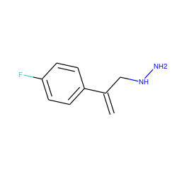 C=C(CNN)c1ccc(F)cc1 ZINC000019172463