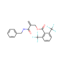 C=C(COC(=O)c1c(C(F)(F)F)cccc1C(F)(F)F)C(=O)NCc1ccccc1 ZINC000145684952