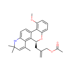 C=C(COC(C)=O)C[C@@H]1Oc2cccc(OC)c2-c2ccc3c(c21)C(C)=CC(C)(C)N3 ZINC000029465050