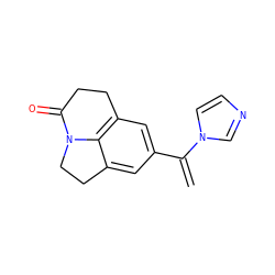 C=C(c1cc2c3c(c1)CCN3C(=O)CC2)n1ccnc1 ZINC000095552758