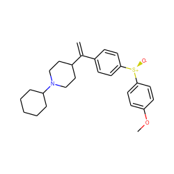 C=C(c1ccc([S@@+]([O-])c2ccc(OC)cc2)cc1)C1CCN(C2CCCCC2)CC1 ZINC000026289017