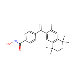 C=C(c1ccc(C(=O)NO)cc1)c1cc2c(cc1C)C(C)(C)CCC2(C)C ZINC000096908149