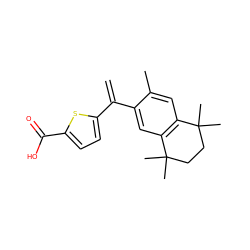 C=C(c1ccc(C(=O)O)s1)c1cc2c(cc1C)C(C)(C)CCC2(C)C ZINC000013743084