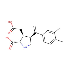 C=C(c1ccc(C)c(C)c1)[C@H]1CN[C@H](C(=O)O)[C@H]1CC(=O)O ZINC000013758370