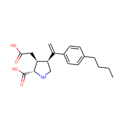 C=C(c1ccc(CCCC)cc1)[C@H]1CN[C@H](C(=O)O)[C@H]1CC(=O)O ZINC000013758380