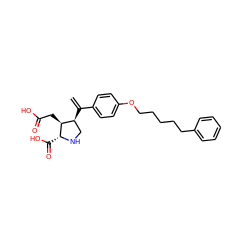 C=C(c1ccc(OCCCCCc2ccccc2)cc1)[C@H]1CN[C@H](C(=O)O)[C@H]1CC(=O)O ZINC000013758402