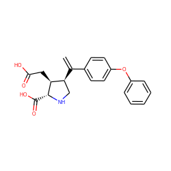 C=C(c1ccc(Oc2ccccc2)cc1)[C@H]1CN[C@H](C(=O)O)[C@H]1CC(=O)O ZINC000013758397