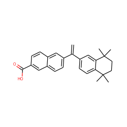 C=C(c1ccc2c(c1)C(C)(C)CCC2(C)C)c1ccc2cc(C(=O)O)ccc2c1 ZINC000013604268