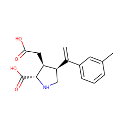 C=C(c1cccc(C)c1)[C@H]1CN[C@H](C(=O)O)[C@H]1CC(=O)O ZINC000013758356