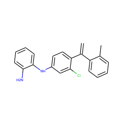 C=C(c1ccccc1C)c1ccc(Nc2ccccc2N)cc1Cl ZINC000013531331