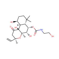 C=C[C@@]1(C)CC(=O)[C@@]2(O)[C@](C)(O1)[C@@H](O)[C@@H](OC(=O)NCCO)[C@H]1C(C)(C)CC[C@H](O)[C@@]12C ZINC000013756847