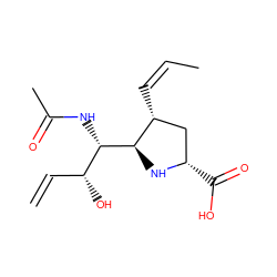 C=C[C@@H](O)[C@H](NC(C)=O)[C@@H]1N[C@@H](C(=O)O)C[C@H]1/C=C\C ZINC000029040225