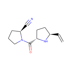 C=C[C@@H]1CC[C@@H](C(=O)N2CCC[C@H]2C#N)N1 ZINC000014947501