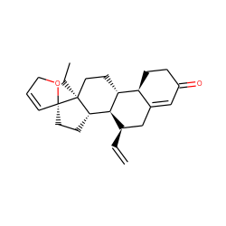 C=C[C@@H]1CC2=CC(=O)CC[C@@H]2[C@H]2CC[C@@]3(CC)[C@@H](CC[C@@]34C=CCO4)[C@H]12 ZINC000261184722