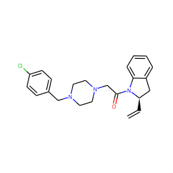 C=C[C@@H]1Cc2ccccc2N1C(=O)CN1CCN(Cc2ccc(Cl)cc2)CC1 ZINC000022454065