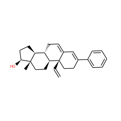 C=C[C@]12CCC(c3ccccc3)=CC1=CC[C@@H]1[C@@H]2CC[C@]2(C)[C@@H](O)CC[C@@H]12 ZINC000028950306