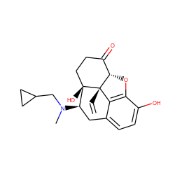 C=C[C@]12c3c4ccc(O)c3O[C@H]1C(=O)CC[C@@]2(O)[C@H](N(C)CC1CC1)C4 ZINC000045385945