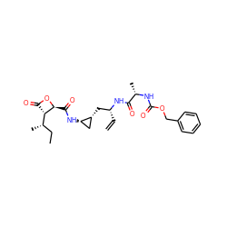 C=C[C@H](C[C@@H]1C[C@@H]1NC(=O)[C@@H]1OC(=O)[C@H]1[C@@H](C)CC)NC(=O)[C@H](C)NC(=O)OCc1ccccc1 ZINC000095590845