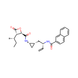 C=C[C@H](C[C@@H]1C[C@@H]1NC(=O)[C@@H]1OC(=O)[C@H]1[C@@H](C)CC)NC(=O)c1ccc2ccccc2c1 ZINC000095588809