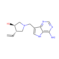 C=C[C@H]1CN(Cc2c[nH]c3c(N)ncnc23)C[C@@H]1O ZINC000064499343