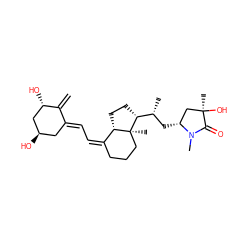 C=C1/C(=C/C=C2/CCC[C@@]3(C)[C@H]2CC[C@@H]3[C@H](C)C[C@@H]2C[C@@](C)(O)C(=O)N2C)C[C@@H](O)C[C@@H]1O ZINC000101448405