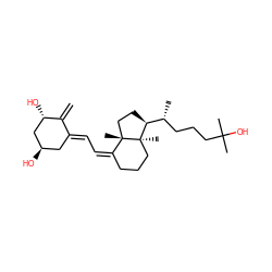 C=C1/C(=C/C=C2/CCC[C@]3(C)[C@H]([C@H](C)CCCC(C)(C)O)CC[C@@]23C)C[C@@H](O)C[C@@H]1O ZINC000100998119