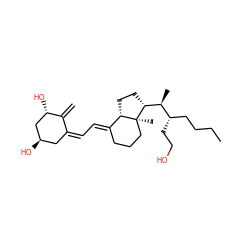 C=C1/C(=C\C=C2/CCC[C@@]3(C)[C@H]2CC[C@@H]3[C@@H](C)[C@@H](CCO)CCCC)C[C@@H](O)C[C@@H]1O ZINC000040380023