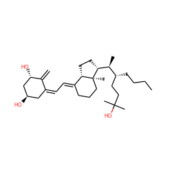 C=C1/C(=C\C=C2/CCC[C@@]3(C)[C@H]2CC[C@@H]3[C@@H](C)[C@H](CCCC)CCC(C)(C)O)C[C@@H](O)C[C@@H]1O ZINC000040762281