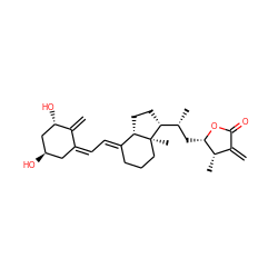 C=C1/C(=C\C=C2/CCC[C@@]3(C)[C@H]2CC[C@@H]3[C@H](C)C[C@@H]2OC(=O)C(=C)[C@@H]2C)C[C@@H](O)C[C@@H]1O ZINC000013977487